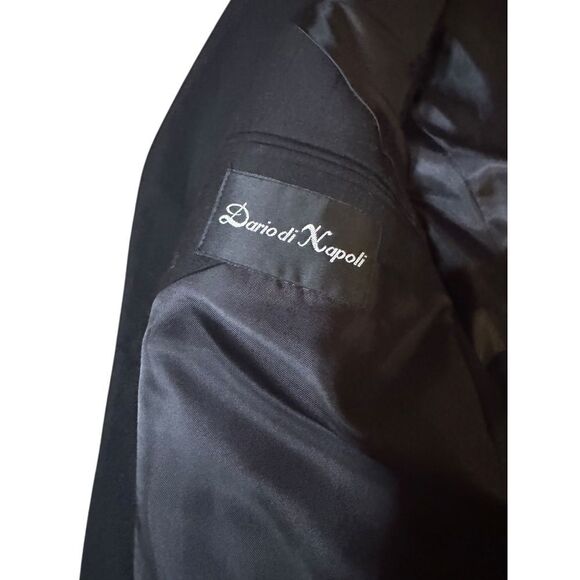 Dario di Napoli Blazer Suit Jacket Black 3 button Wool 44 S Career - Picture 3 of 9